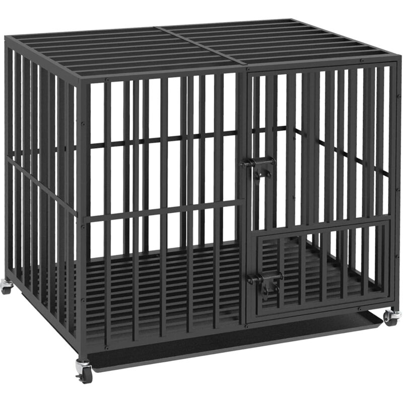 foto del prodotto jaula grande para perros con ruedas con cubierta impermeable, 95 x 81 x 57 cm