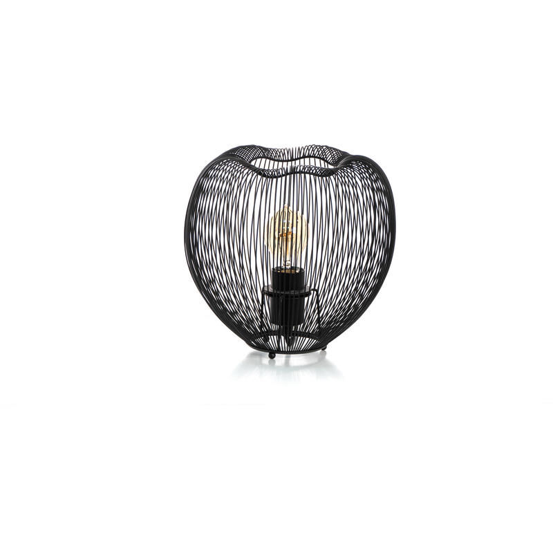foto del prodotto jaula lampada da tavolo in metallo nero
