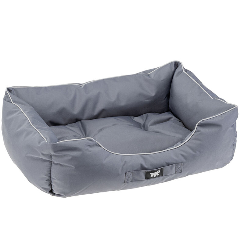 foto del prodotto jazzy divanetto morbido in tessuto tecnico per cani. varie misure e colori. . variante 50 misure 55 x 45 x h 20 cm grigio ferplast