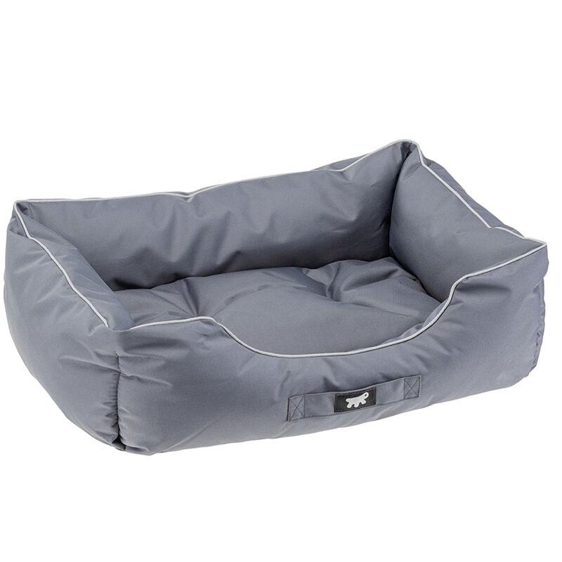 foto del prodotto jazzy divanetto morbido in tessuto tecnico per cani. varie misure e colori. . variante 80 misure 78 x 56 x h 22 cm grigio ferplast