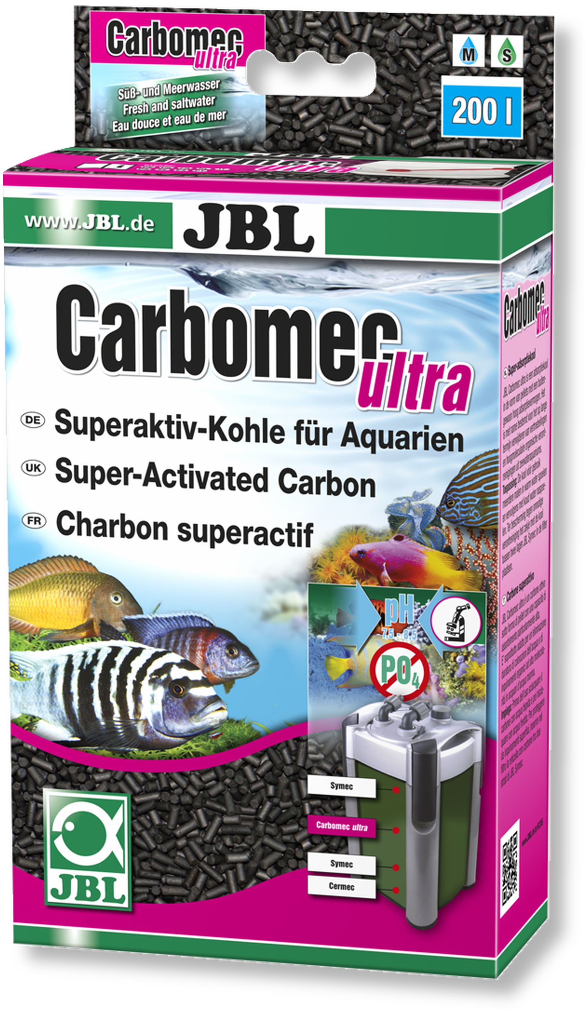 foto del prodotto jbl carbomec ultra carbone super attivo 400 gr