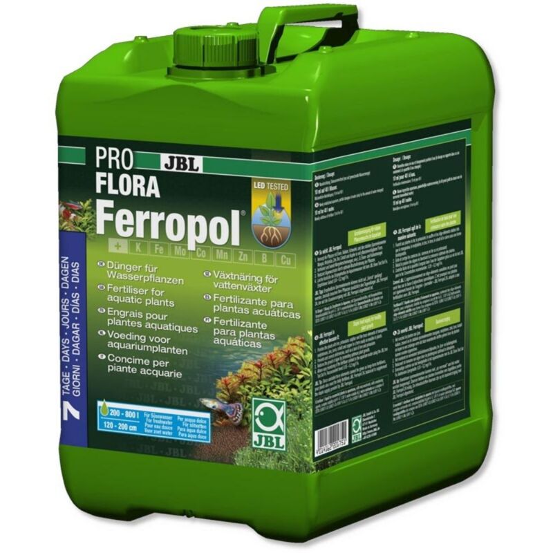foto del prodotto jbl proflora ferropol fertilizzante liquido completo con microelementi formato 5 l