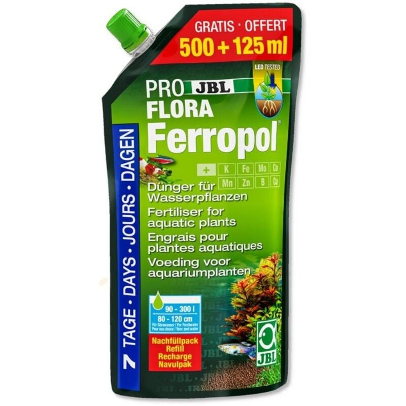 foto del prodotto jbl proflora ferropol fertilizzante liquido completo con microelementi formato 625 ml ricarica 