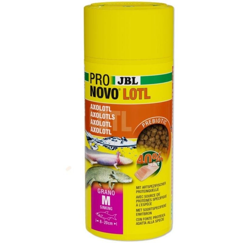 foto del prodotto jbl pronovo lotl grano m 250ml mangime base in granuli per assolotti e tritoni da 8 a 20cm