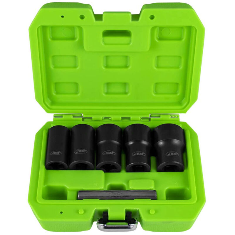 foto del prodotto jbm kit set bussole bulloni svitabulloni 6pz 17 27mm ruote auto