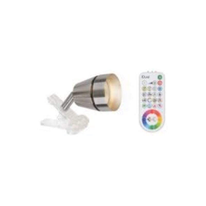 foto del prodotto je2410791 ivory clip spot led, acciaio plastica, nichel spazzolato classe di efficienza energetica a idual