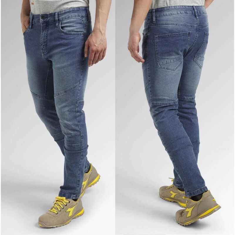 foto del prodotto jeans da lavoro diadora pant stone 6 pkt light blu m