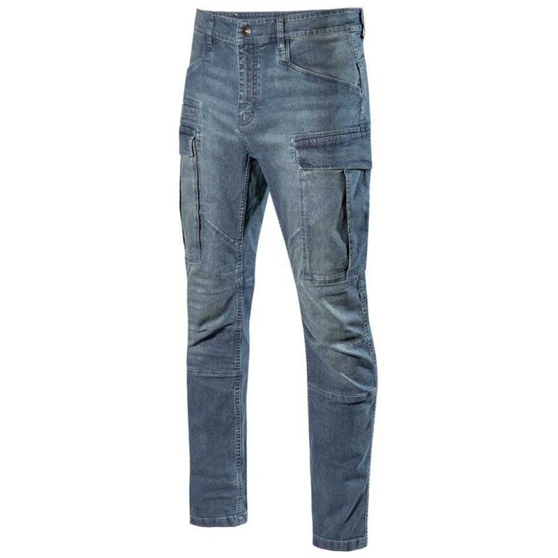 foto del prodotto jeans da lavoro diadora pant stone cargo light blu s