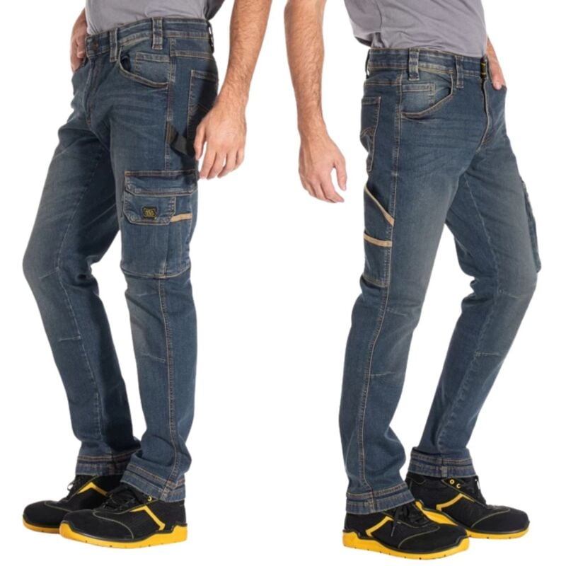 foto del prodotto jeans da lavoro elasticizzato rica lewis jobdy dirty washed 48