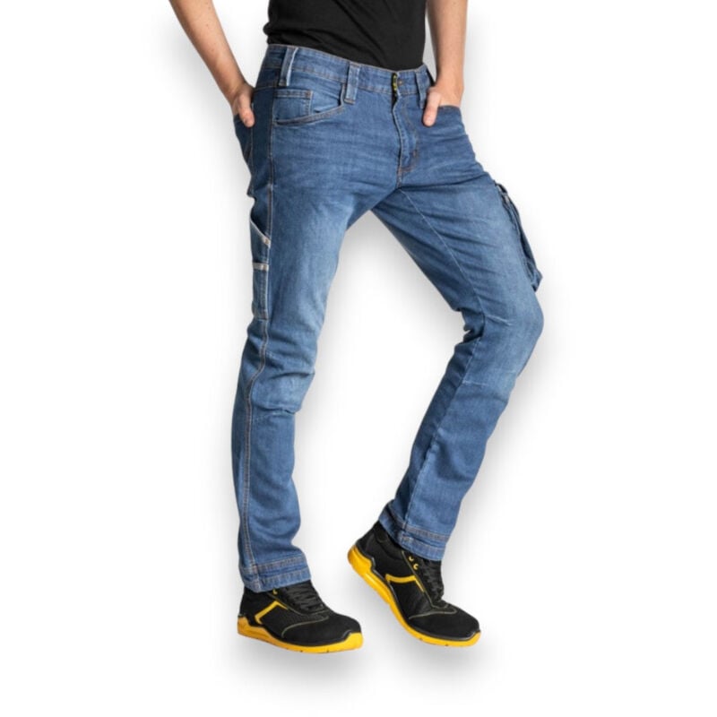 foto del prodotto jeans da lavoro in cotone con 7 tasche