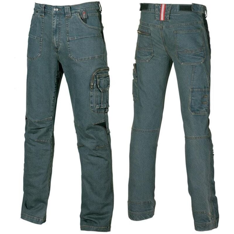 foto del prodotto jeans da lavoro u power traffic con inserti stretch blue 62