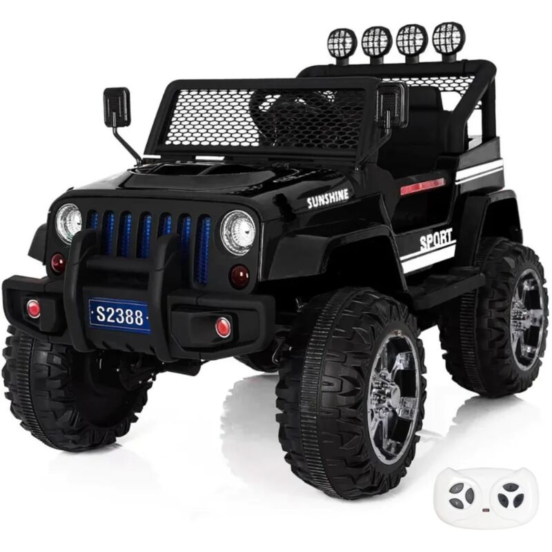 foto del prodotto jeep 4x4 auto elettrica per bambini 12v 2 a 6 anni nero