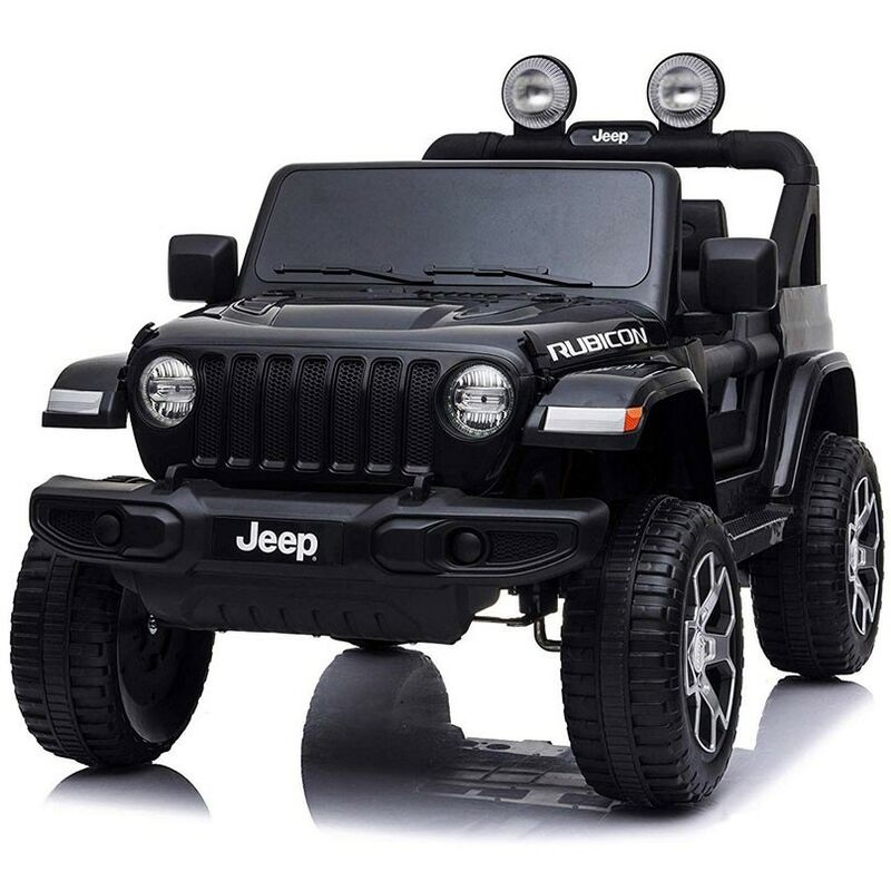 foto del prodotto jeep rubicon nero macchina elettrica a batteria auto bambini
