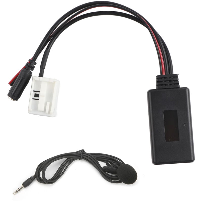 foto del prodotto jeffergarden adattatore mic vivavoce per autoradio 12 pin rd4 musica bluetooth aux per telefonate adatto per peugeot