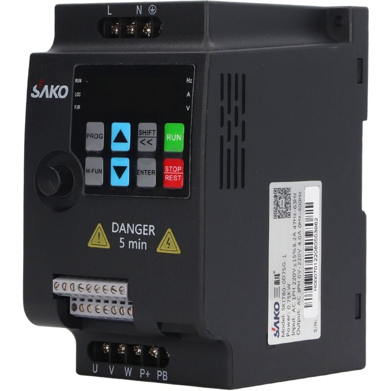foto del prodotto jeffergarden azionamento a frequenza variabile 0,75kw controller motore inverter monofase ac 220v ingresso 3 ac 0 220v uscita