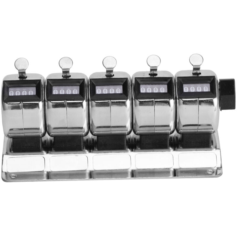 foto del prodotto jeffergarden contatore meccanico clicker manuale in metallo 4 cifre 5 unit strumenti hardware di conteggio in acciaio inossidabile