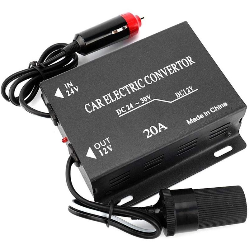 foto del prodotto jeffergarden convertitore per auto ad alta resistenza, alimentazione di protezione multipla integrata per radio per camion audio taxi