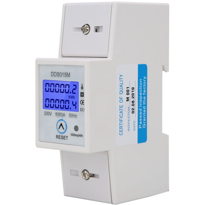 foto del prodotto jeffergarden dds015m contatore wattora display digitale misuratore di energia elettrica monofase can be reset 230v