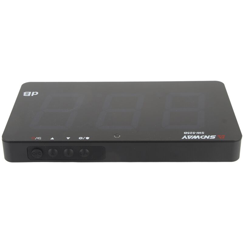 foto del prodotto jeffergarden fonometro digitale lcd da 9,6 alimentato tramite usb tester di rumore da 30 130 db da appendere alla parete