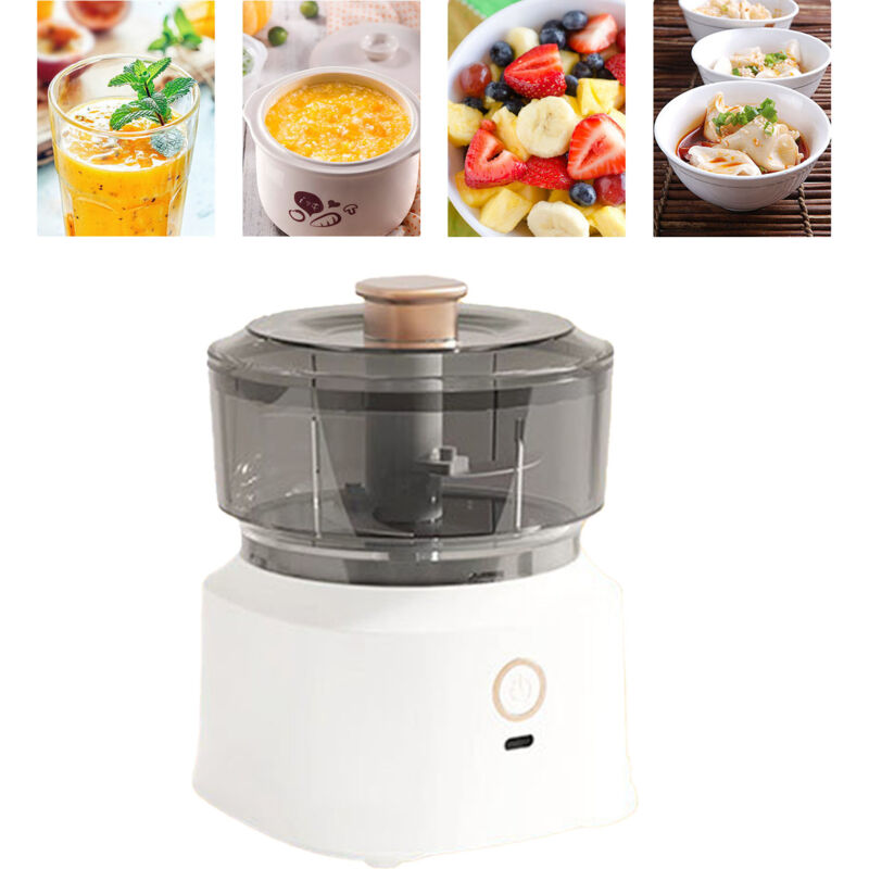 foto del prodotto jeffergarden frullatore tritacarne elettrico lame multifunzionali in acciaio inossidabile frullatore efficiente e sicuro per cucina bianco