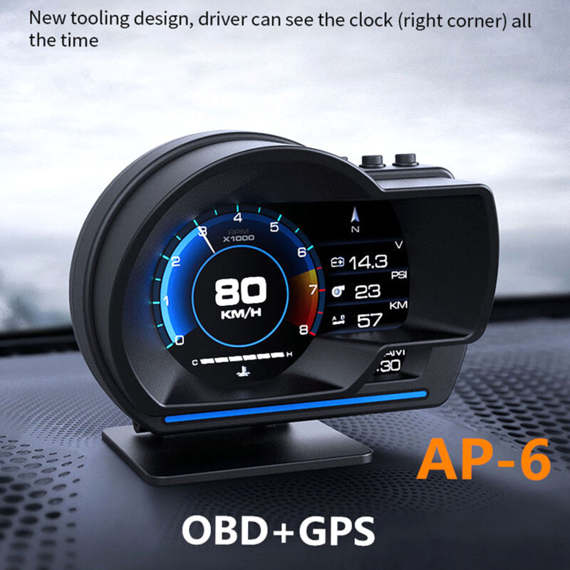 foto del prodotto jeffergarden head up display per auto, obd gps indicatore intelligente tachimetro ad alta definizione strumento diagnostico eliminazione codice