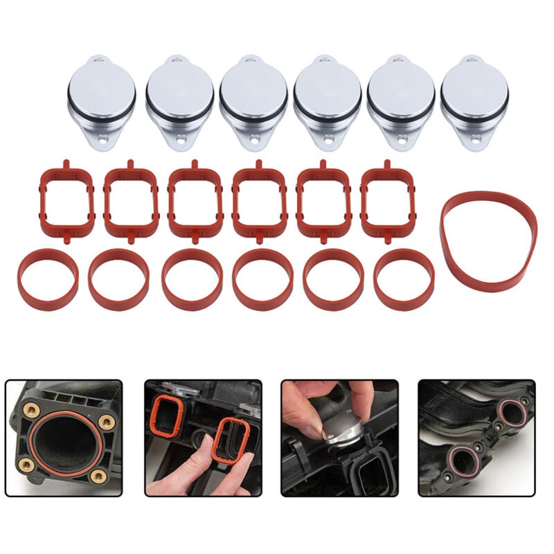 foto del prodotto jeffergarden kit guarnizioni aspirazione tappi turbolenza 6x 33mm diesel per bmw 320d 330d 520d 525d 530d 730d