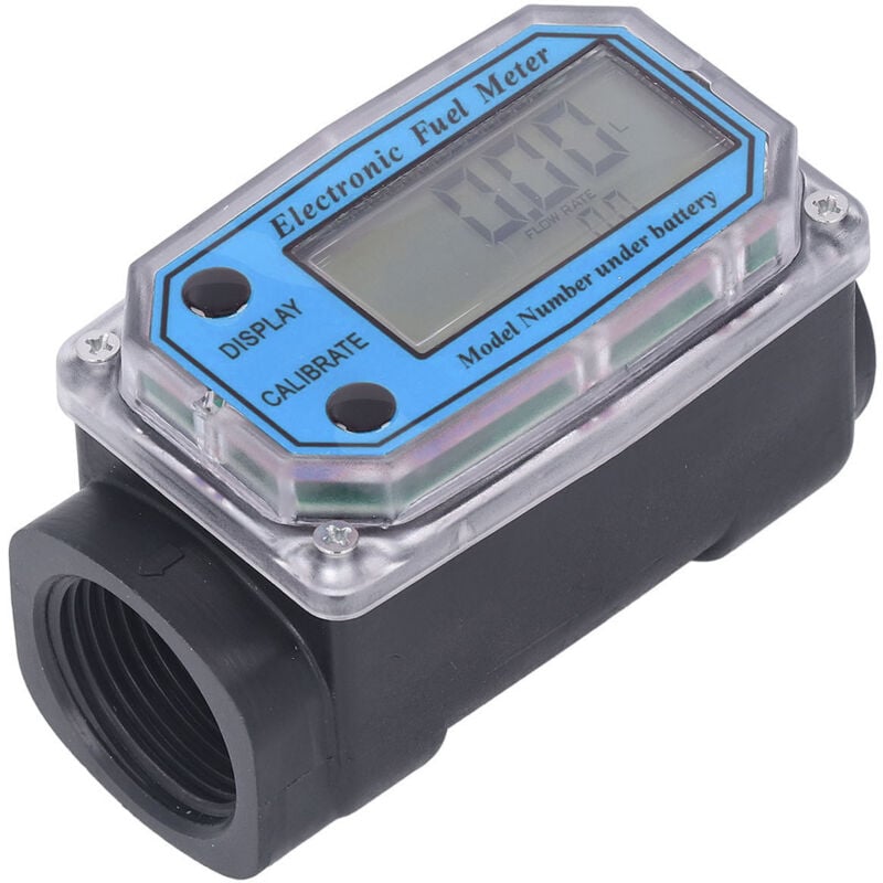 foto del prodotto jeffergarden misuratore di portata del carburante con display digitale a turbina elettronica da 1,3 pollici contatore di carburante con batteria da