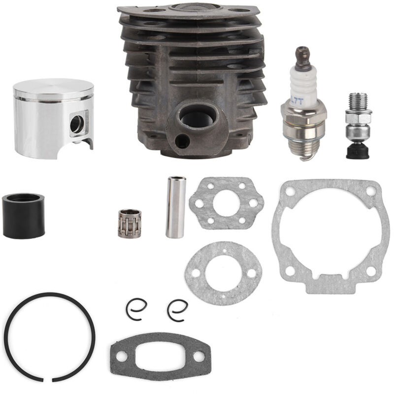 foto del prodotto jeffergarden pistone cilindro da 46 mm con kit guarnizioni per motore husqvarna 50,51,55 rancher nikasil