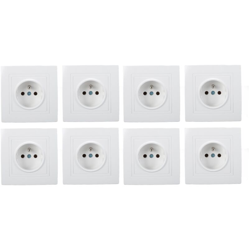 foto del prodotto jeffergarden presa a muro standard francese da 8 pezzi presa a muro 16a 220v per hotel home office