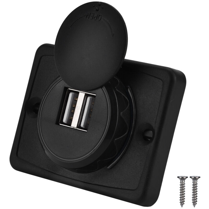 foto del prodotto jeffergarden presa usb per auto, caricabatterie 12 24v 3.1a, porta pratica e facile da usare per accessori di alimentazione del veicolo rv