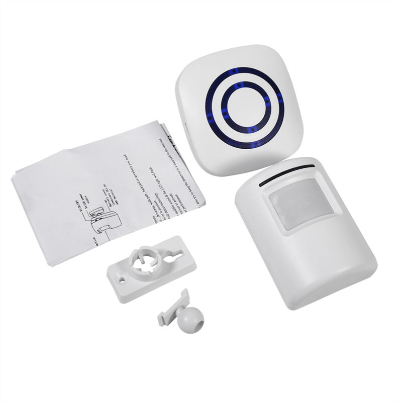 foto del prodotto jeffergarden sensore di movimento del garage di pattuglia del vialetto avviso wireless sistema sicuro campanello di allarme spina europea