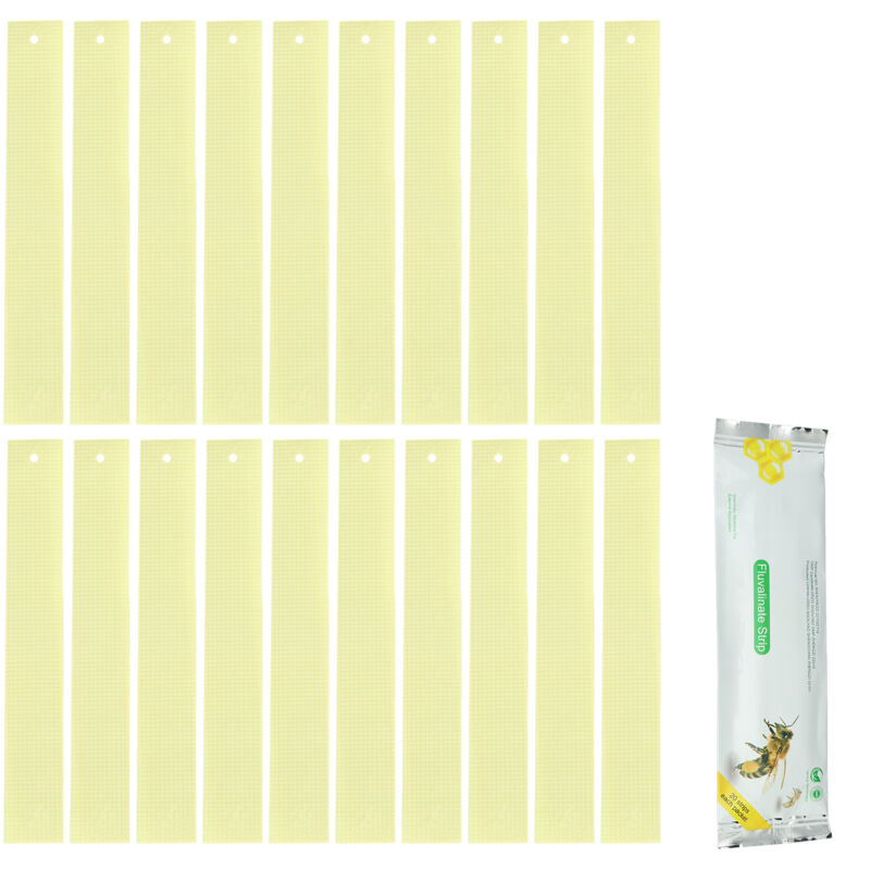 foto del prodotto jeffergarden set di 20 strisce di fluvalinato strumenti di medicina per l apicoltura per la rimozione dell acaro varroa dell alveare
