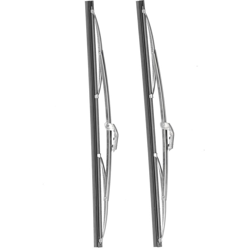 foto del prodotto jeffergarden spazzole tergicristallo anteriori da 12 pollici 30,48 cm in acciaio inossidabile argento lucido universale per auto