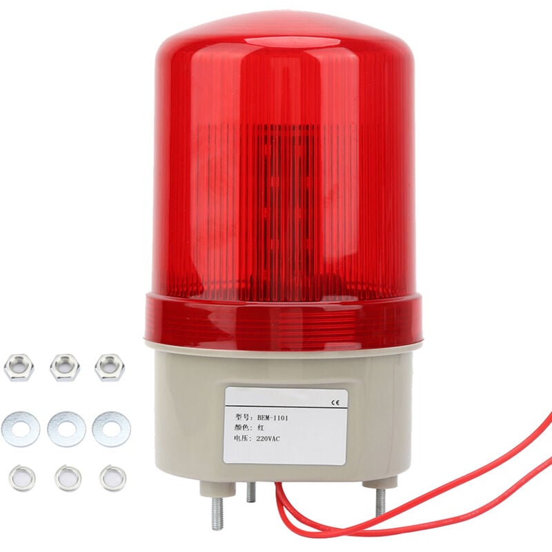 foto del prodotto jeffergarden spia di avvertimento assenza di rumore, segnale rosso stabile 220 v ca per blocco stradale dell officina
