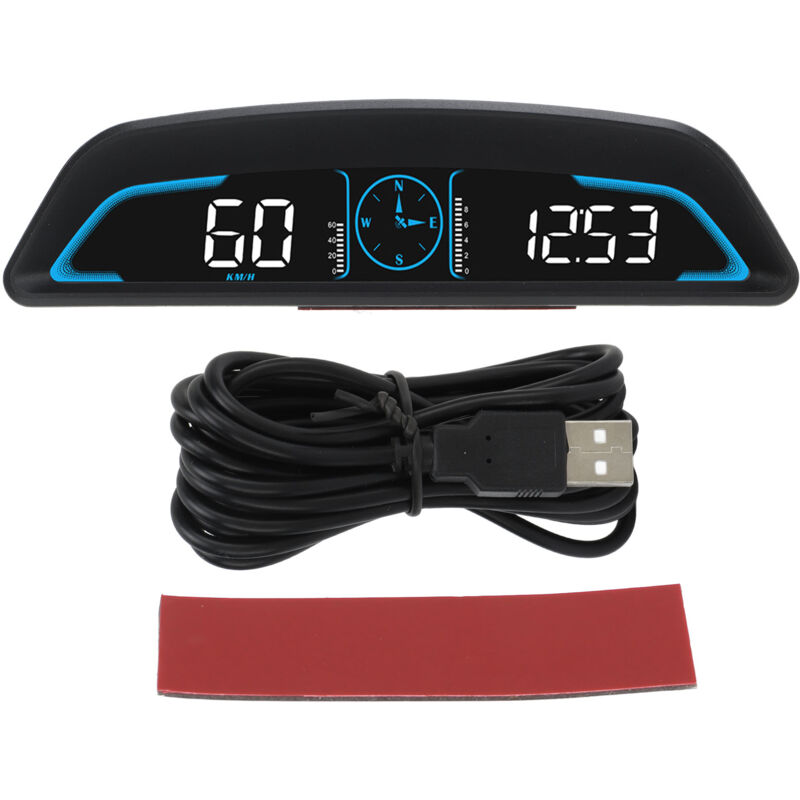 foto del prodotto jeffergarden tachimetro gps digitale con display hud universale per auto con allarme di velocit , regolazione automatica della luminosit per il