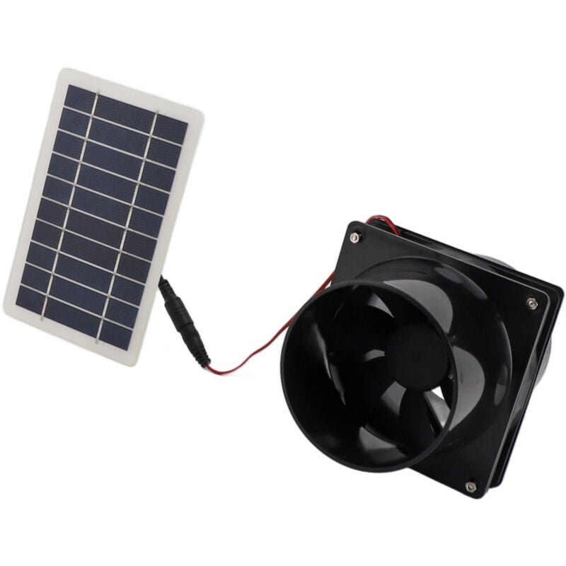 foto del prodotto jeffergarden ventilatore di scarico ad energia solare da 10 w 12 v per tubo tondo kit di ventilazione pannello abs pet house pollaio rv serra