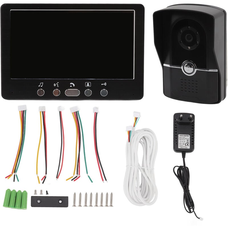 immagine 0 del prodotto jeffergarden videocitofono con schermo hd 6 lingue 16 suonerie citofono a 2 unit con protezione antipioggia ac100v 240v spina ue