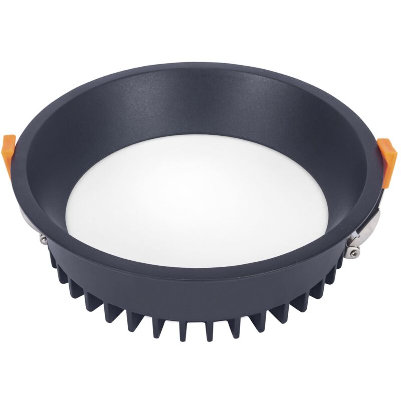 foto del prodotto jet downlight redondo con luz blanco neutro 4000k en color negro 160mm