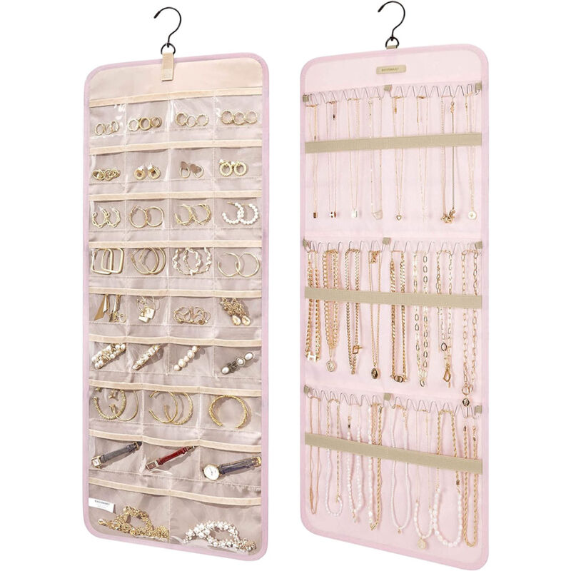 foto del prodotto jewelry organizer per armadio, porta orecchini da appendere, appendi gioielli donna muro porta collane da appendere, appeso contiene portagioielli