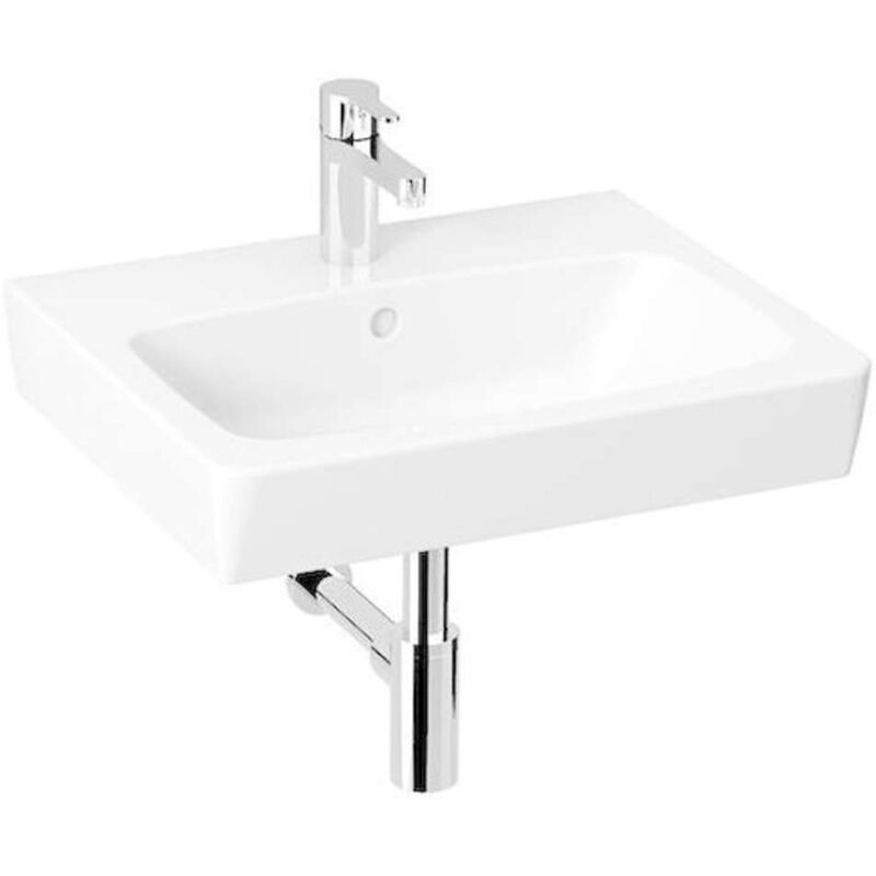 foto del prodotto jika lyra plus lavabo 550x450 mm, con troppopieno e foro per miscelatore, bianco h8103810001041