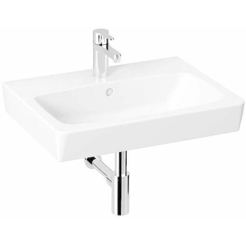 foto del prodotto jika lyra plus lavabo 60x45 cm, con troppopieno e foro per miscelatore, bianco h8103820001041