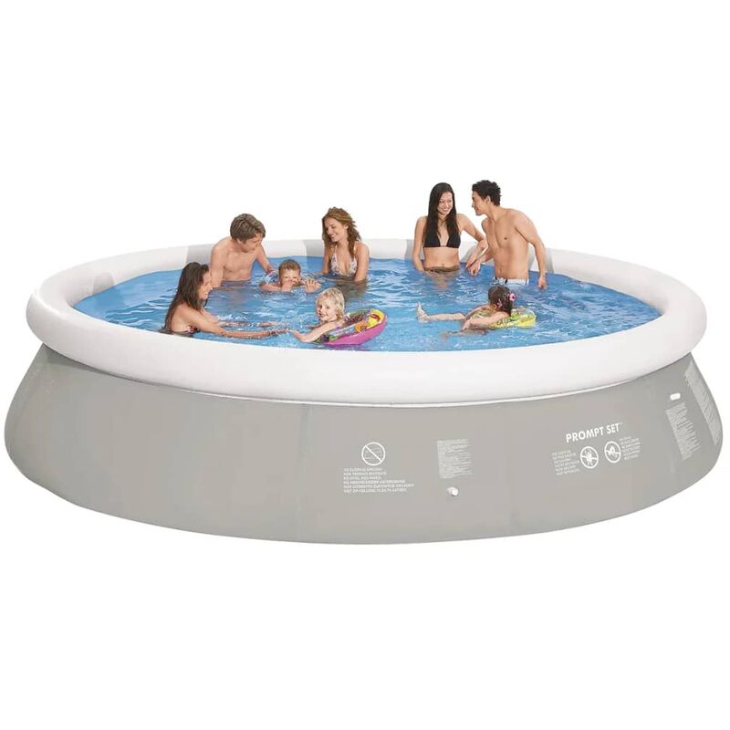 foto del prodotto jilong piscina gonfiabile rotonda grigia 450 x 122 cm