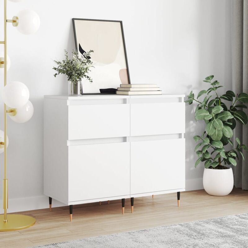 foto del prodotto jinlefu credenze 2 pz bianche 40x35x70 cm in legno multistrato
