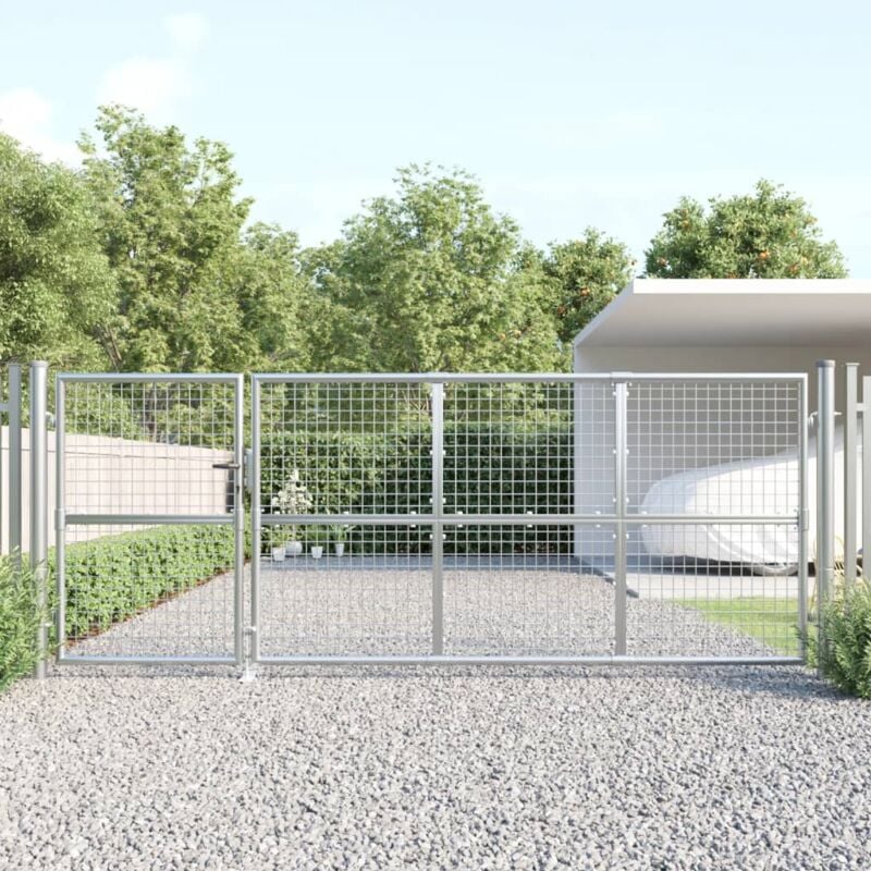 foto del prodotto jinlefu furniture limited cancello da giardino in rete argento 350x175