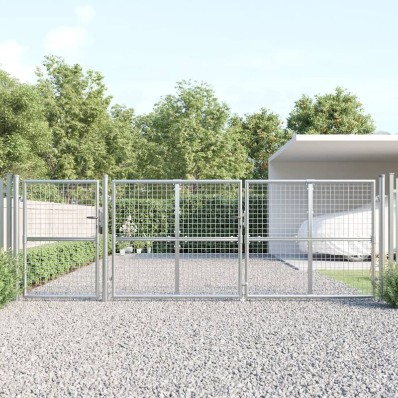foto del prodotto jinlefu furniture limited cancello da giardino in rete argento 400x175