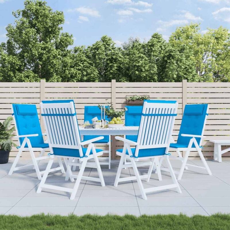 foto del prodotto jinlefu furniture limited cuscini sedia con schienale alto 6 pz blu
