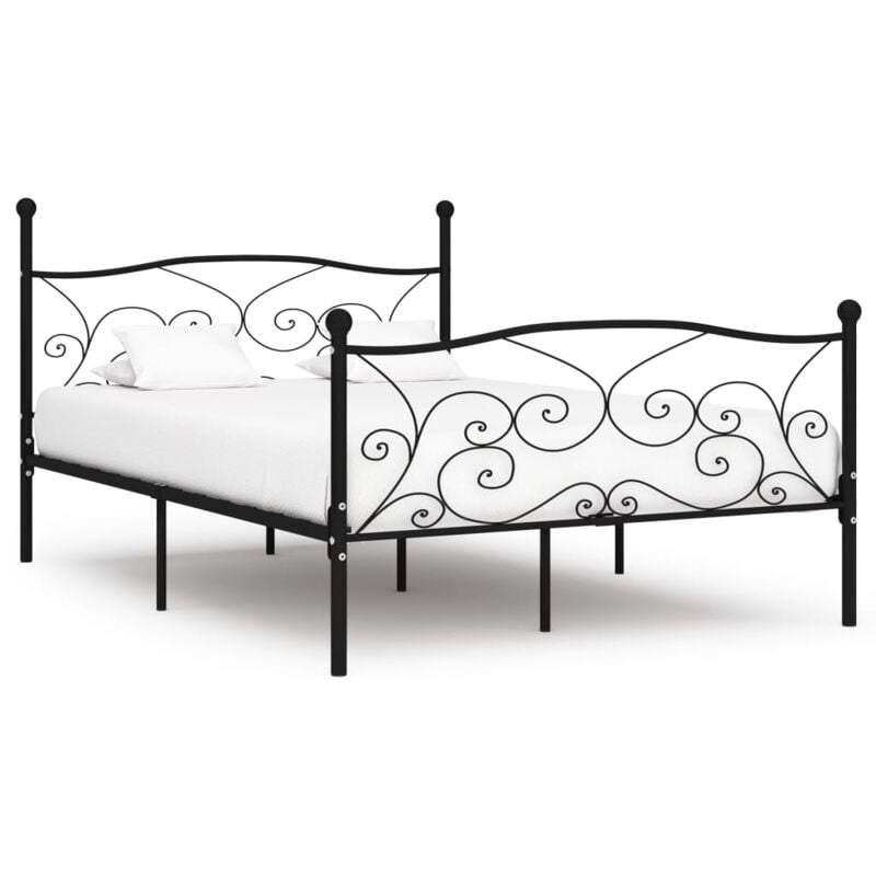 foto del prodotto jinlefu furniture limited giroletto con doghe nero in metallo 160x200