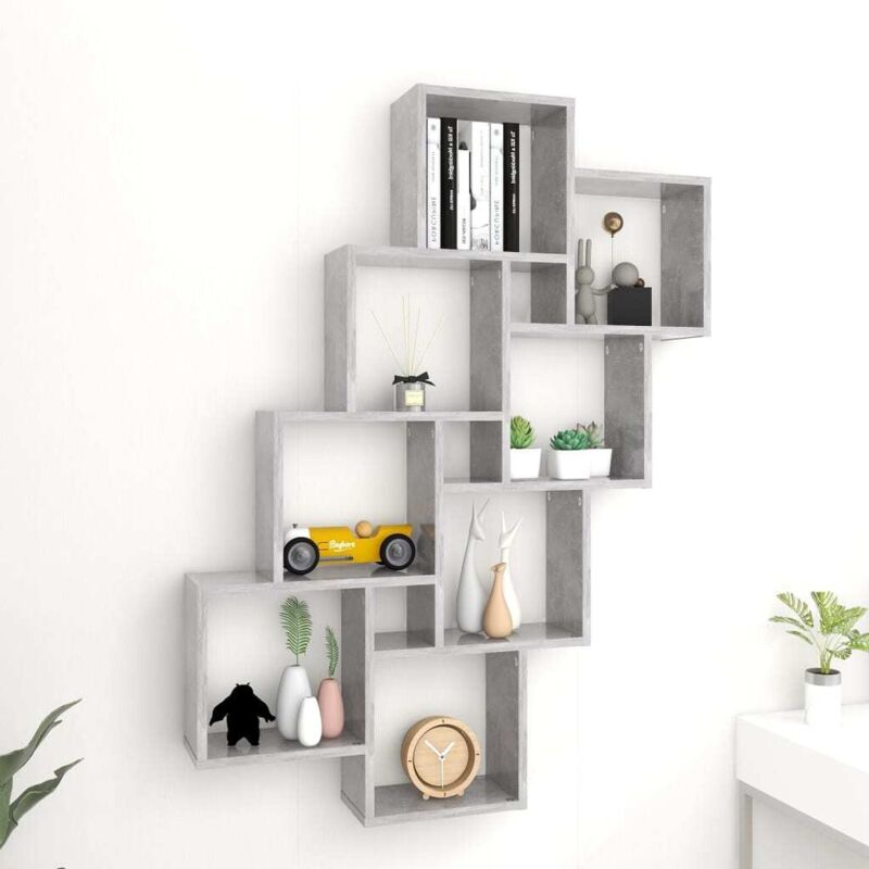 foto del prodotto jinlefu furniture limited mensola parete cubo grigio cemento 90x15x119
