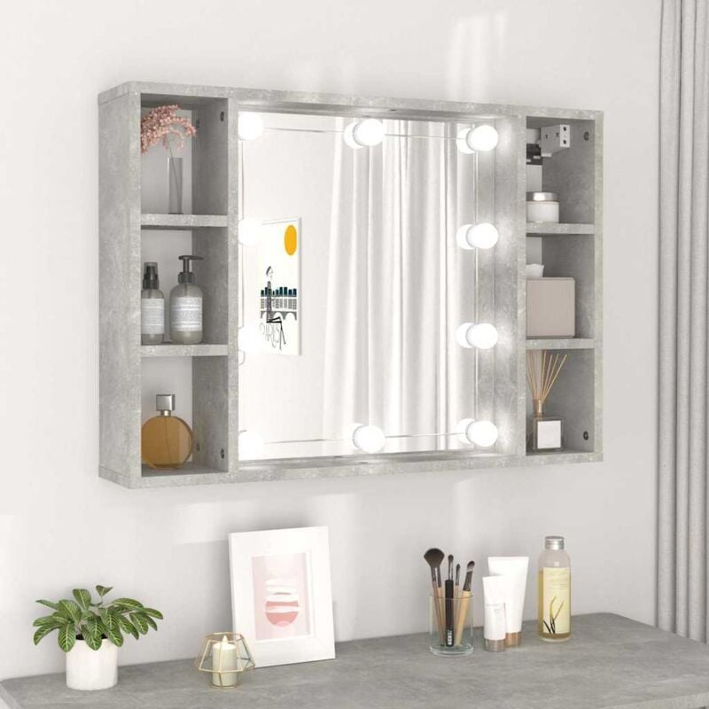 foto del prodotto jinlefu furniture limited mobile a specchio con led grigio cemento