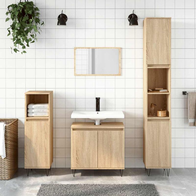 foto del prodotto jinlefu furniture limited mobile da bagno rovere sonoma 58x33x60 cm in